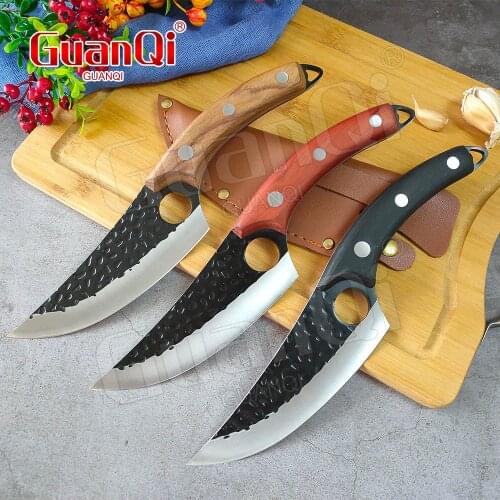 Forged Boning Knife Handmade Fishing Knife High-hardness Butcher Knife Stainless Steel Outdoor Serbian Cooking Butcher Cleaver