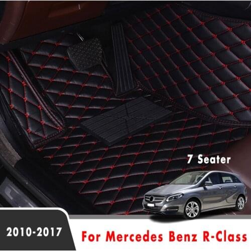 Car Floor Mats For Mercedes Benz R-Class 2017 2016 2015 2014 2013 2012 2011 2010 7 Seater Carpets Custom Accessories Interior