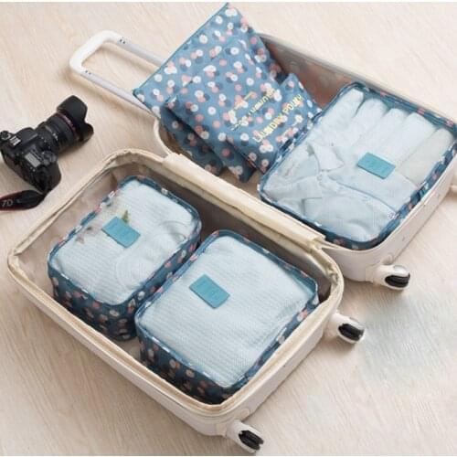 Mylb 6pcs/set Travel Storage Bags Shoes Clothes Toiletry Organizer Luggage Pouch Kits Wholesale Bulk Lots Accessories Supplies