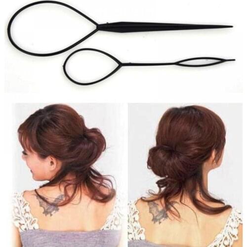 New Plastic Magic Topsy Tail Hair Braid Ponytail Styling Maker Clip Tool 1 Set Fashion New Hot Braider
