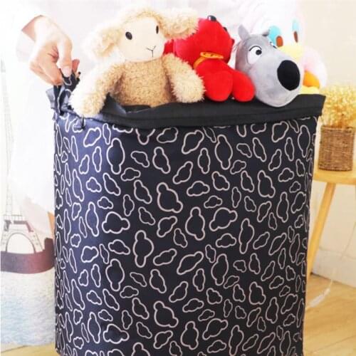 New Foldable Drawstring Laundry Basket Standing Dirty Clothes Toy Storage Bucket Organizer