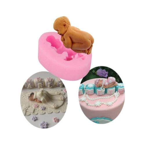 Food-grade Silicone Mold 3D Baby Cake Sugarcraft Fondant Decorating Tools Kitchen Accessories D029