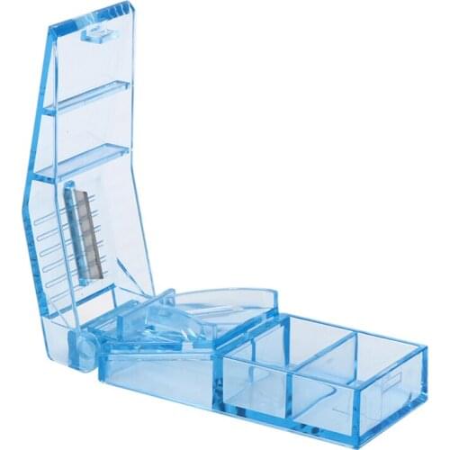 Mini Portable Pill Cutter Medicine Box Pill Cases Crusher Grinder Splitter Tablet Cutter Divider Storage Case Pill Box