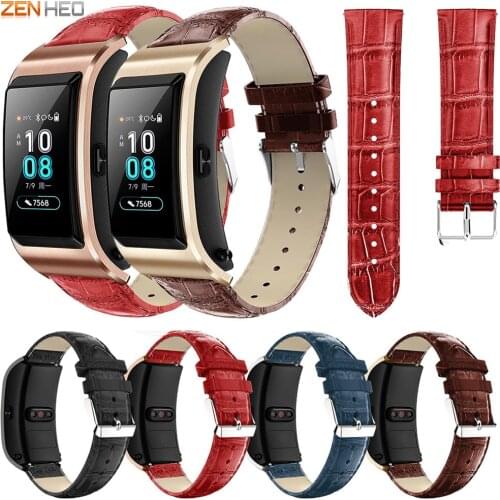 18mm Leather Watchband for Huawei B5 Watch Band Replacement Sport Bracelet Band Strap for Huawei B5