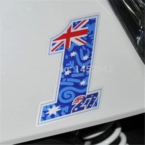 1pcs motorsport Casey Stoner stickers motocross stickers N0.1 decal motorcycle racing Reflective stickers superbike ATV
