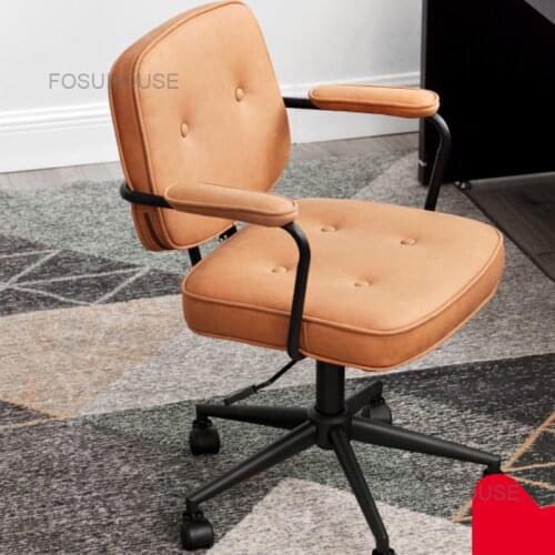 Leisure Backrest Computer Chair Modern Simple Office Chair Bedroom Furniture Nordic Study Armchair Swivel Chair Office Furniture