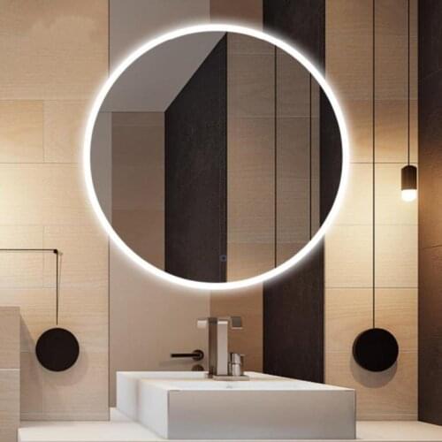 Touch screen smart bathroom mirror light led light bathroom large round toilet wall hanging wall bathroom mirror light arandela
