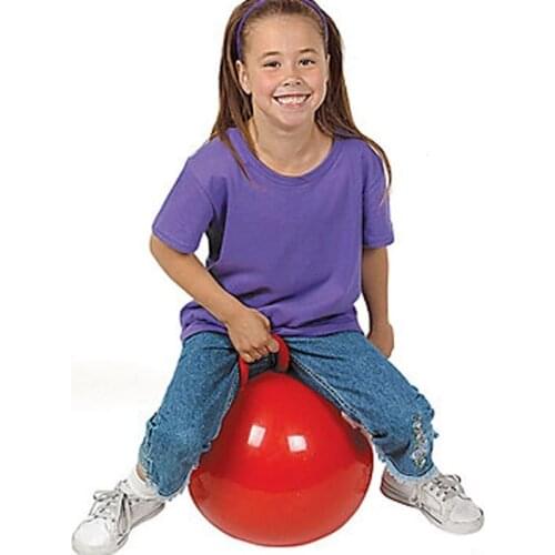 55cm Thickening Jumping Ball Bouncing Balls Environmental PVC Handle Ball Children Inflatable Toy Ball Health Care Gift