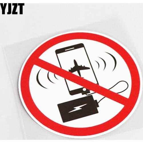 YJZT 11CM*11CM Fashion Prohibition Of Interference Graphical Decal Car Sticker PVC Accessories 13-0750