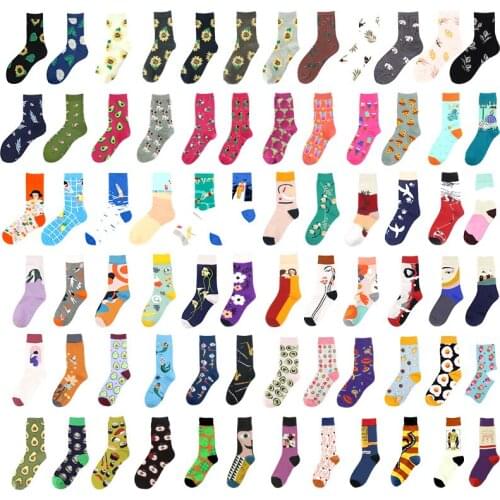 Egg/Pizza/Sushi Harajuku Food Funny Socks Cartoon Animal Cute Socks Women Colorful Sokken Skarpetki Unisex Calcetines Divertidos