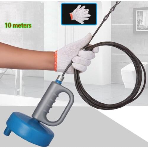1PC Kitchen Toilet Sewer Blockage Hand Tool Pipe Dredger 10 Meters Drains Dredge Pipes Sewer Sink Cleaning