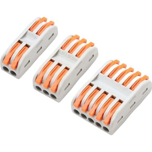 10pcs electrical terminal Connector 28-12awg fast home improvement wire connector push in splicing terminal block lever nuts