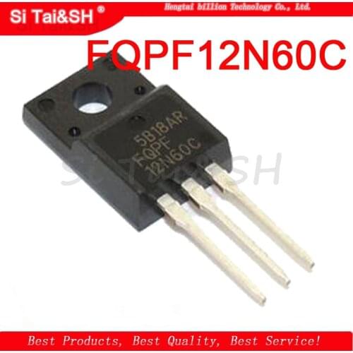 10PCS FQPF12N60C TO-220 12N60C 12N60 TO220 FQPF12N60 TO-220F new MOS field effect transistor 600V12A