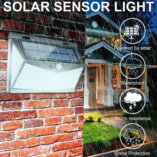 208 LED Solar Light Outdoor Solar Lamp PIR Motion Sensor Wall Light Waterproof Solar Powered Solar Light For Garden Decoration