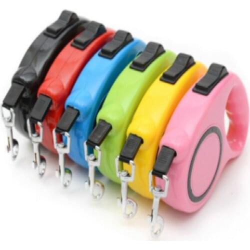 3M 5M Colorful Retractable Dog Leash Extending Puppy Walking Leads Pet Dog Running Leashes Hands Freely Great For Walking Dog