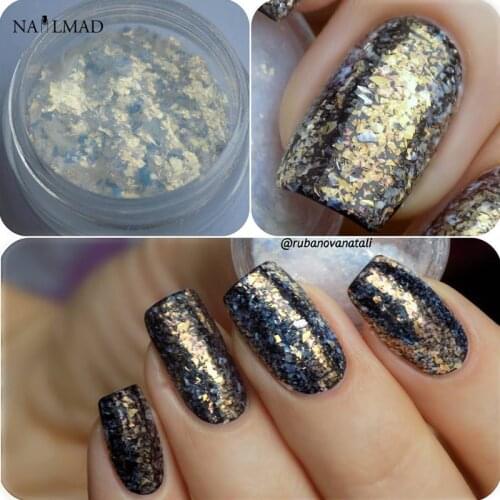 3ml/box Chrome Flakes Bling Nail Flecks Powder Nail Art Glitter Dust Galaxy Glitter Powder Solvent Resistant Glitter