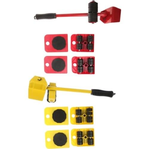 5Pcs Furniture Transport Roller Set Removal Lifting Moving Tool Heavy Move House