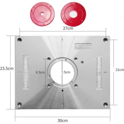 85x85 Universal Router Table Insert Plate Aluminium Alloy For DIY Woodworking Engraving Machine 235x300x95mm