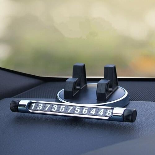 Car Mobile Phone Bracket Temporary Parking Card Stickers Telephone Number Holde Multifunctional ABS Silica Gel Holder