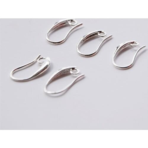 Free 100PCS Wholesale Lot 925 Silver Jewelry Findings 925 Sterling Silver Earring Pinch Hooks Earwire For Crystal Pearl FY-13