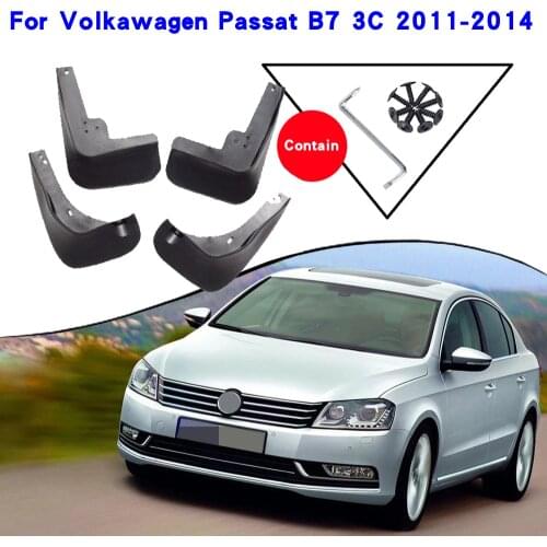Car Fender Accessories For Volkswagen VW Passat B7 3C 2011-2014 Mudguards Splash Guards Fender Mudflaps Car Fender Mud Flaps