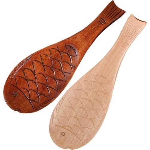 2 Pieces Premium Wooden Rice Paddle, Rice Serving Spoon, Kitchen Wooden Rice Spatula, Wooden Kitchen Utensils