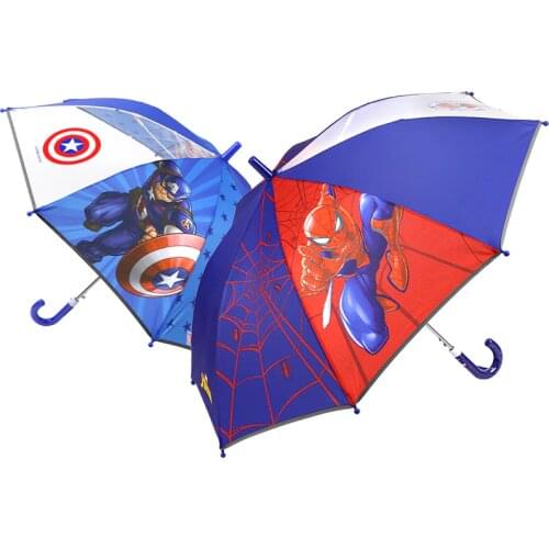 Kids umbrella Anti-pinch Safety reflective strip Spiderman Captain America Children Mickey Minnie umbrella kids Sun umbrella