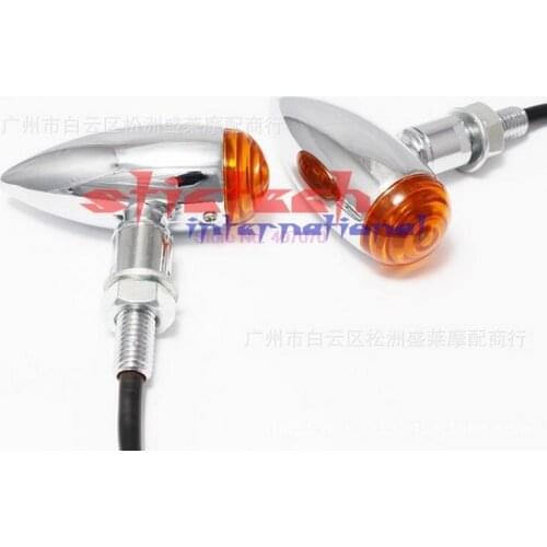 By DHL or Fedex 200pair Motorcycle Moto Chrome Amber Bullet Turn Signals indicator Light For Honda Suzuki Kawasaki Yamaha Harley