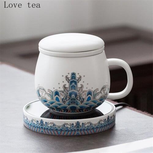 Inch Porcelain With Lid Ceramic Filter Tea Separator Office Water Cup Heat Insulation Tea Cup Household Personal Products