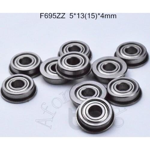 F695ZZ 5*13&15*4 MM free shippping Flange bearings 695 f695Z f695ZZ chrome steel deep groove bearing free shipping