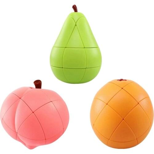 Puzzle Fruit Peach Orange Pear Lemon Special Cute Shape Toys Square Professional Educational Cubo Magico Toys