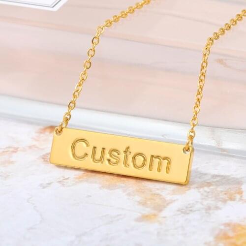 Customized Name Necklace For Woman Personalized Engraving Stainless Steel Trendy Only For You Create Unique Charm Jewelry Belong