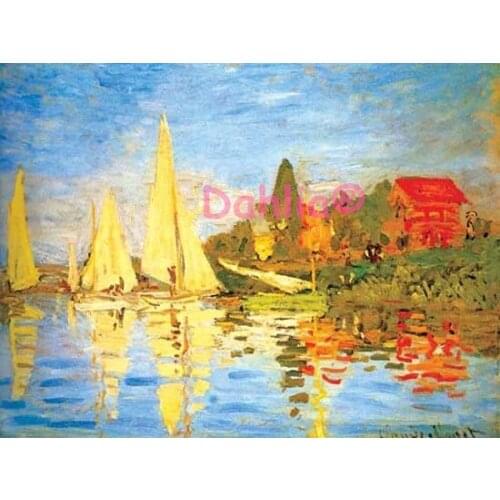 Sunrise impression scenery Handmade Needlework Embroidery DIY Aida Cross Stitch Kits Crafts 14CT Unprinted Home decor wall Arts