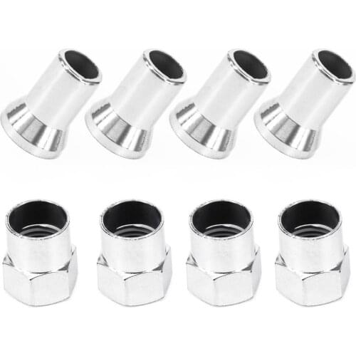 4pcs Sets Tpms Tire Valve Stem Cap&Sleeve Cover Set For Car Trucks Car Tire Valve Caps Sleeves With Hex Top Caps Sleeves