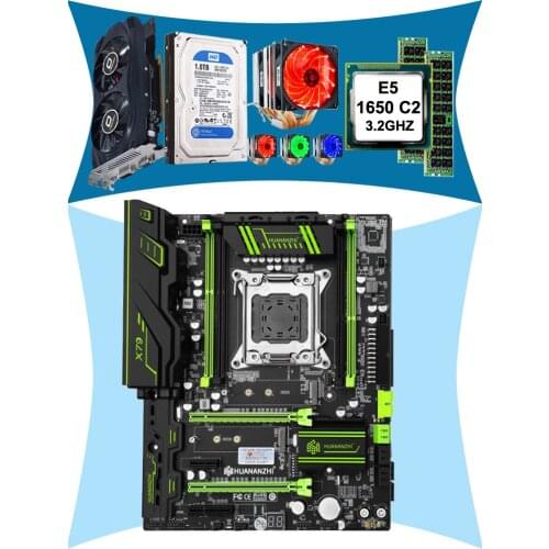 Hot HUANAN X79 motherboard CPU Xeon E5 1650 SROKZ 6 heatpipes cooler RAM 16G(2*8G) DDR3 RECC 1TB SATA HDD GTX750Ti 2G video card