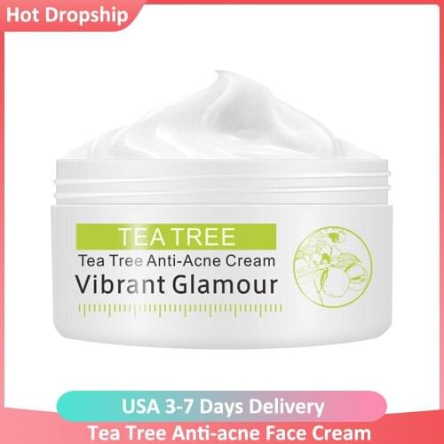 Tea Tree Anti-acne Face Cream Acne Scar Cream Shrink Pores Calming Irritated Skin Facial Care Eliminates Acnes Smooth Cream