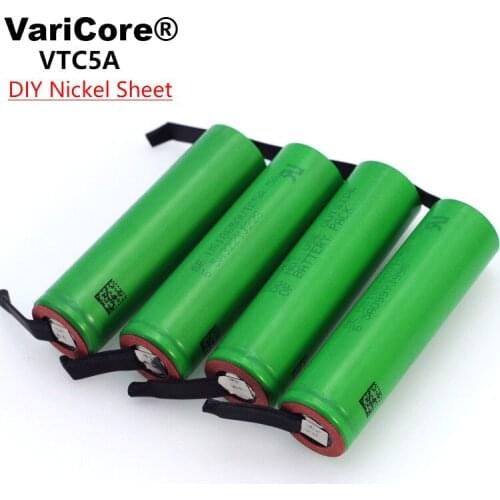 VariCore VTC5A 2600mAh 18650 Lithium Battery 30A Discharge for US18650VTC5 batteries + DIY Nickel Sheets
