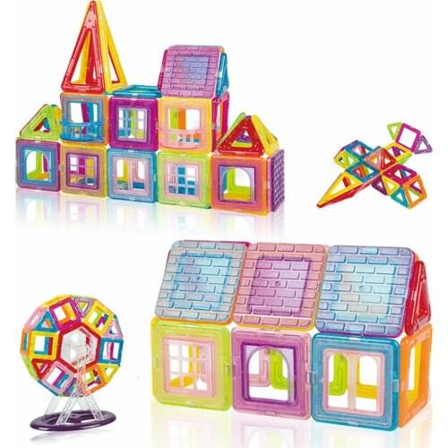 58-252pcs Mini Size Magnetic Toys Magnet Building Blocks Designer Construction Set Educational Toys For Children Gift