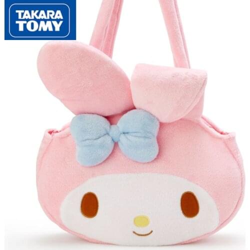 TAKARA TOMY Hello Kitty Cartoon Cute Big School Bag Portable Outing Bag Storage Bag