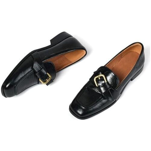 Womens Shoes Flats Real Leather Womens Shoes Without Heels Mocassin Loafer Shoes For Women Ladies Casual Footwear Size 34-40