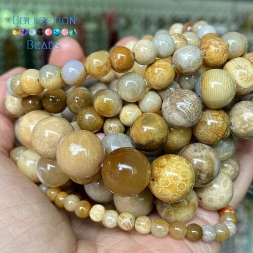 Natural Chrysanthemum Agates Stones Loose Round Beads For Jewelry Making 4-12 mm Diy Bracelets Accessories 15" Wholesale
