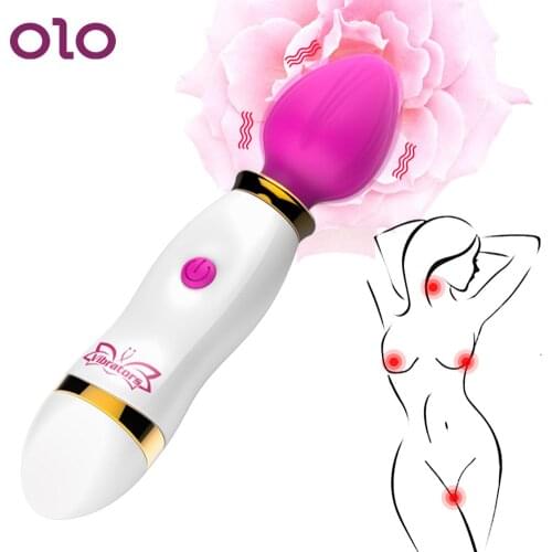 OLO Female Masturbation G-spot Vibrator Clitoris Stimulate Magic Rod Massage Stick AV Stick Dildo Vibrator 12 Speed