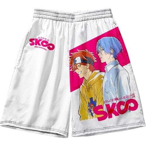 Anime SK8 the Infinity Reki Cosplay Shorts SK EIGHT Vacation Beach Pants Sportwear Swimwear Boys Men for Summer 3D Printing