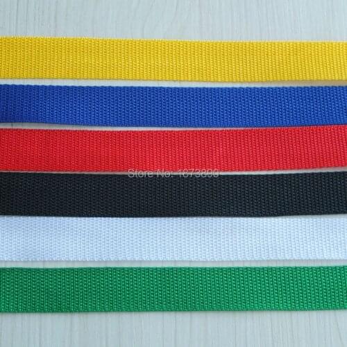 10 Yard Polypropylene PP 25mm 1" Webbing Strap Belt Buckles 6 Colors Choice