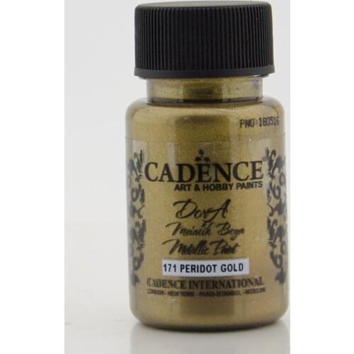 Cadence Dora Silvery Metallic Paint 171-Peridot Gold 50ml