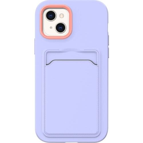 Card Holder Liquid Skin Phone Case For iphone 12 11 Pro XR XS Max Anti-fall Double Color Wallet Back Cover Fashion Luxury