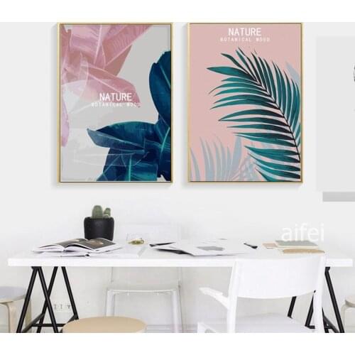Nordic Decoration Home Art Posters And Prints Small Fresh Green Leaf Plant Canvas Painting For Living Room Wall Picture No Frame