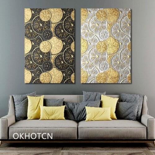 Modern Minimalist Art Poster Print Nordic Gold Black And Silver Color Painting Picture Home Wall Art Aisle Decoration Custom