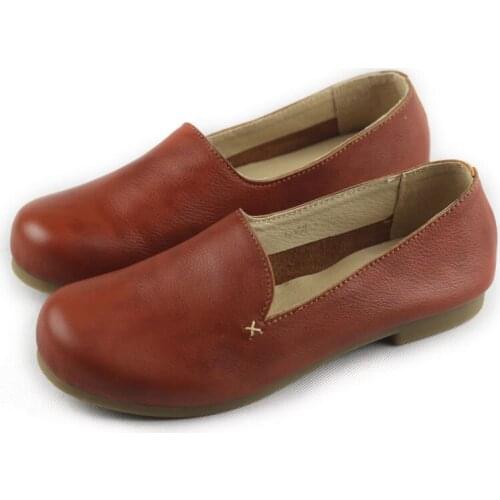 Woman Shoes Flat Genuine Leather Slip on Ballerina Flats Ladies Flat Shoes Driving shoes Female Footwear