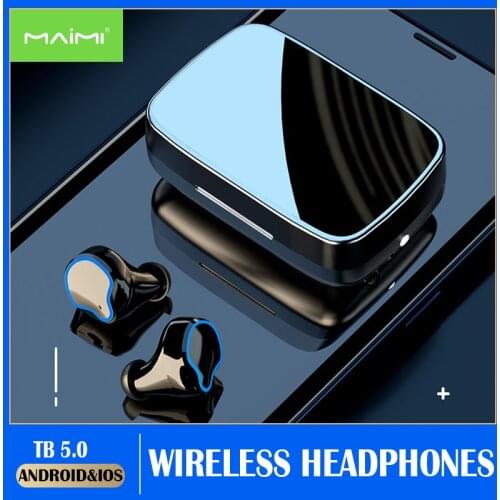 TWS M9 Bluetooth Earphone V5.0 Stereo Wireless Headset Sport Waterproof Earphones Mini Touch Control Noise Cancelling Headset